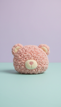 Rose Bear Squishy Toy, Blush Pink