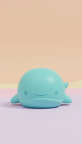Aqua Whale Squishy Toy, Tranquil Blue